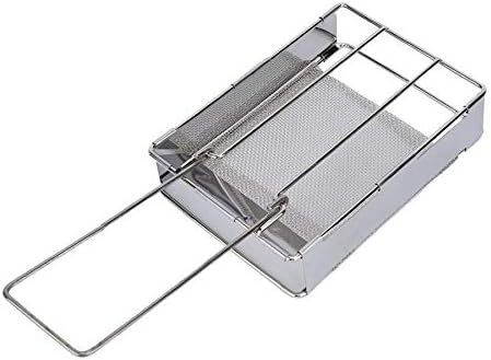 Parrilla de Barbacoa Plegable de Acero Inoxidable, Mini Parrilla Portátil para Pan, Salchichas y Barbacoa al Aire Libre-Havenmyhut