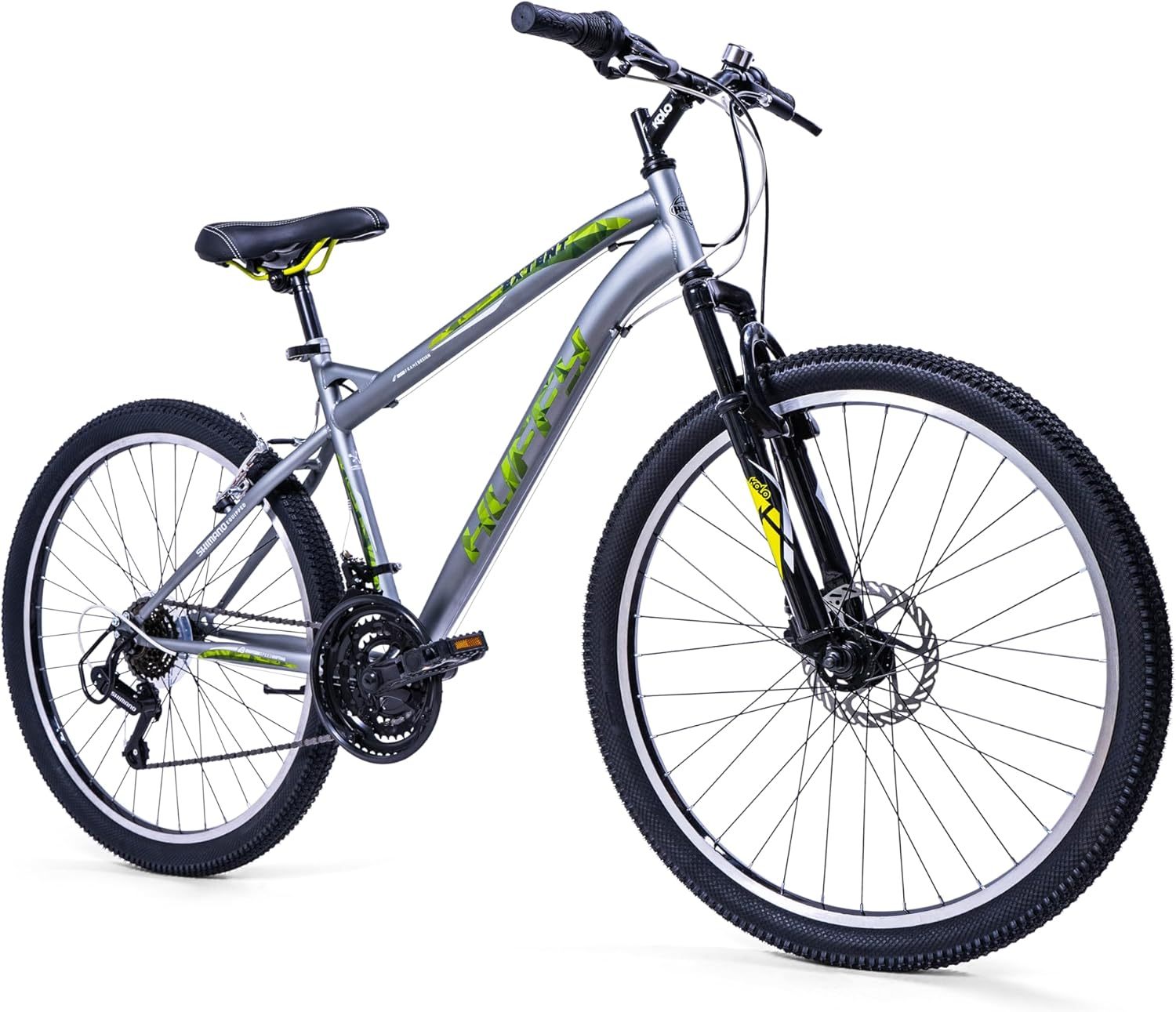 Huffy Extent Bicicleta de Montaña 26" para Adultos Suspensión Delantera Cuadro de Acero Aleado Frenos de Disco y Caliper Talla M Color Gris-Havenmyhut