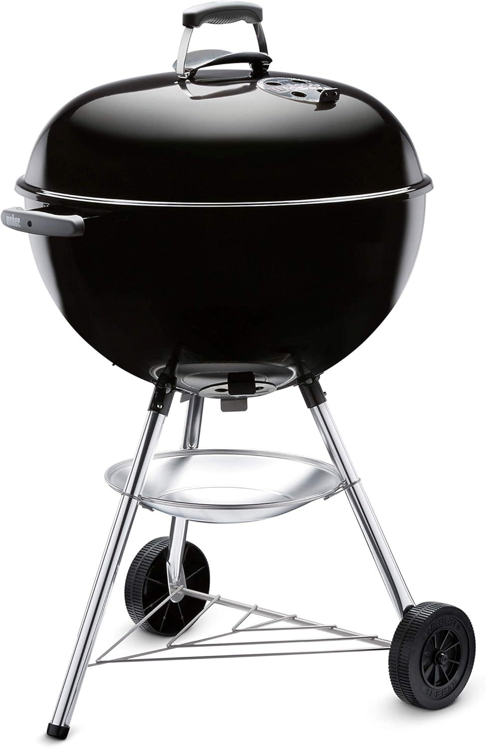 Weber Bar-B-Kettle Barbacoa de Carbón 57 cm con Tapa y Cuba Esmaltadas en Porcelana, Parrilla BBQ con Rejilla Cromada, Soporte de Tres Patas y Ruedas, Negro 1331053-Havenmyhut