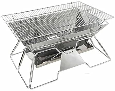 Parrilla de Barbacoa Grande de Acero Inoxidable, Plegable y Portátil para Camping y Cocina al Aire Libre-Havenmyhut