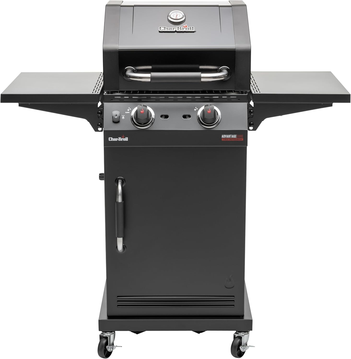 Char-Broil Advantage CORE B 2 Barbacoa de Gas con 2 Quemadores de Acero Inoxidable, Tecnología TRU-Infrared, Rejillas de Hierro Fundido y Estantes Laterales Plegables, 113 x 57,3 x 115,3 cm Negra-Havenmyhut