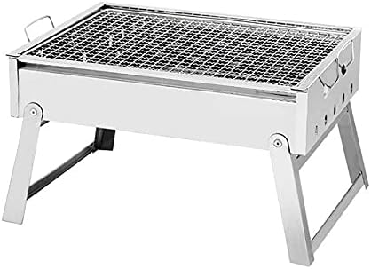 Parrilla de Barbacoa Portátil y Plegable de Acero Inoxidable para Carbón, Cocina al Aire Libre, Picnic y Camping-Havenmyhut