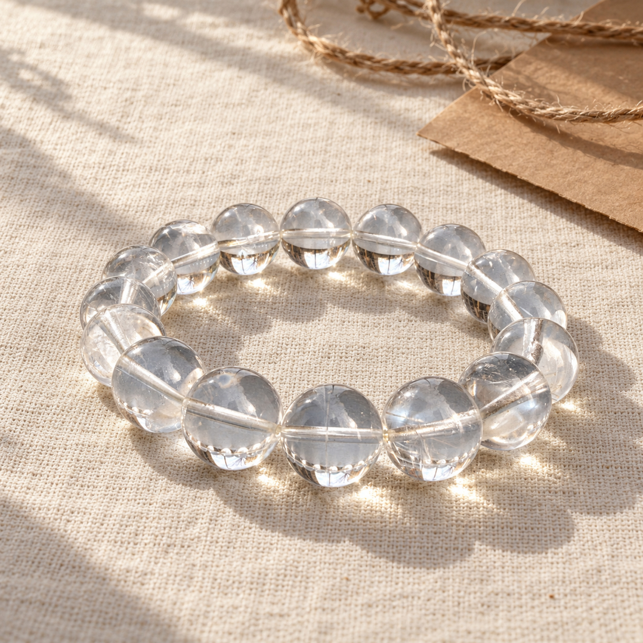 Clear Quartz Bracelet — styled scene