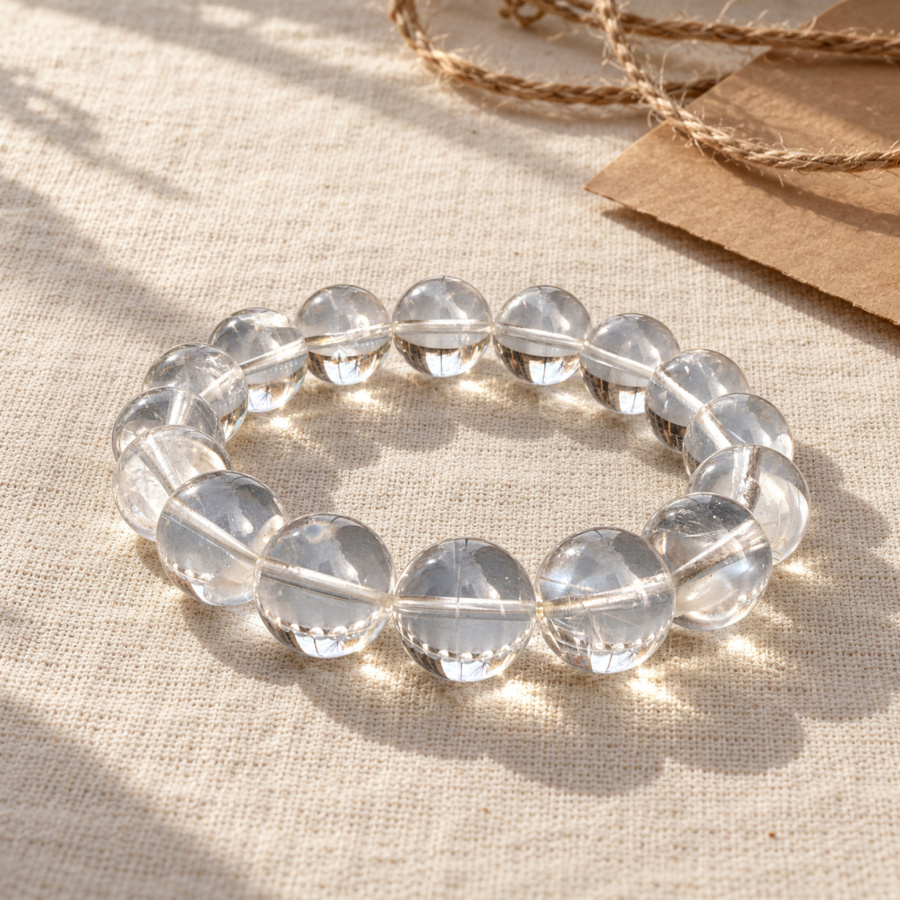 Clear Quartz Bracelet — styled scene