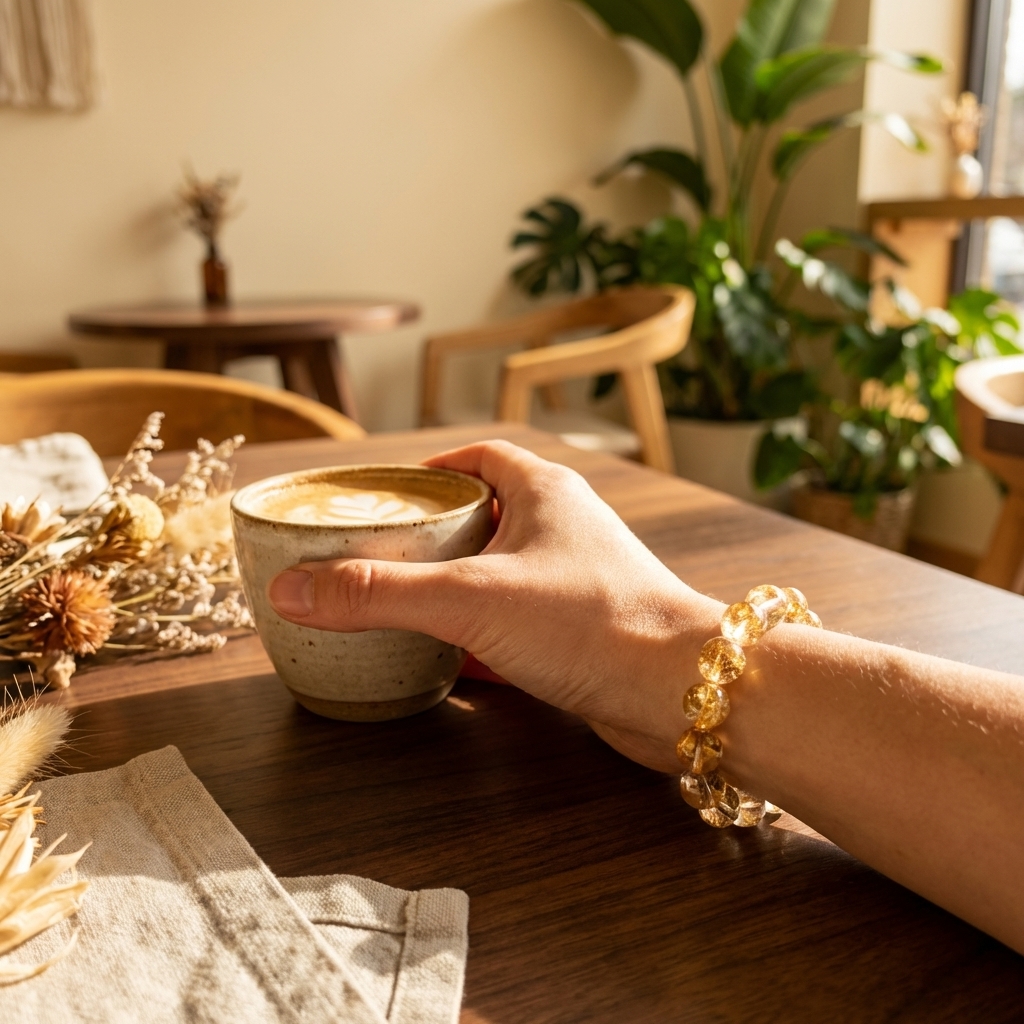 Gold Foil Quartz Bracelet · 14mm