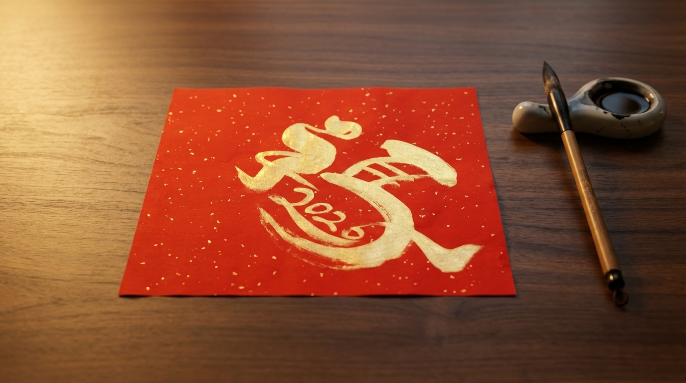 Hand-brushed calligraphy