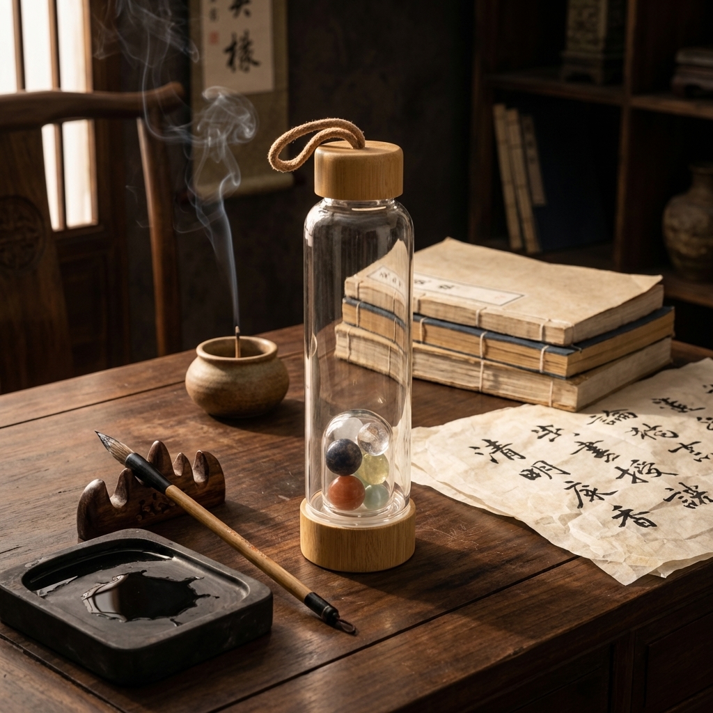 Stone Whisper — Full Diagnosis · BaZi Crystal Water Bottle