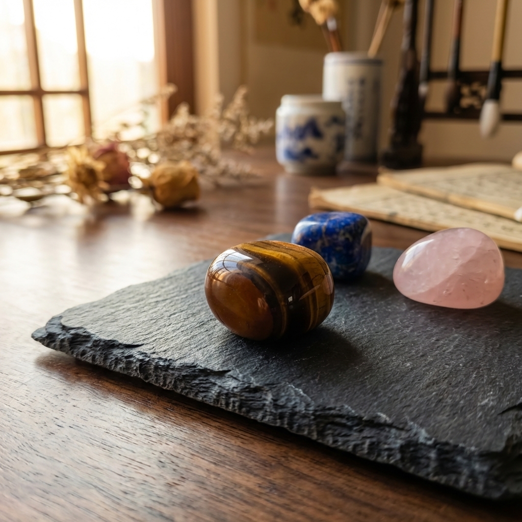 Stone Whisper — Intention Focus · BaZi Crystal Water Bottle