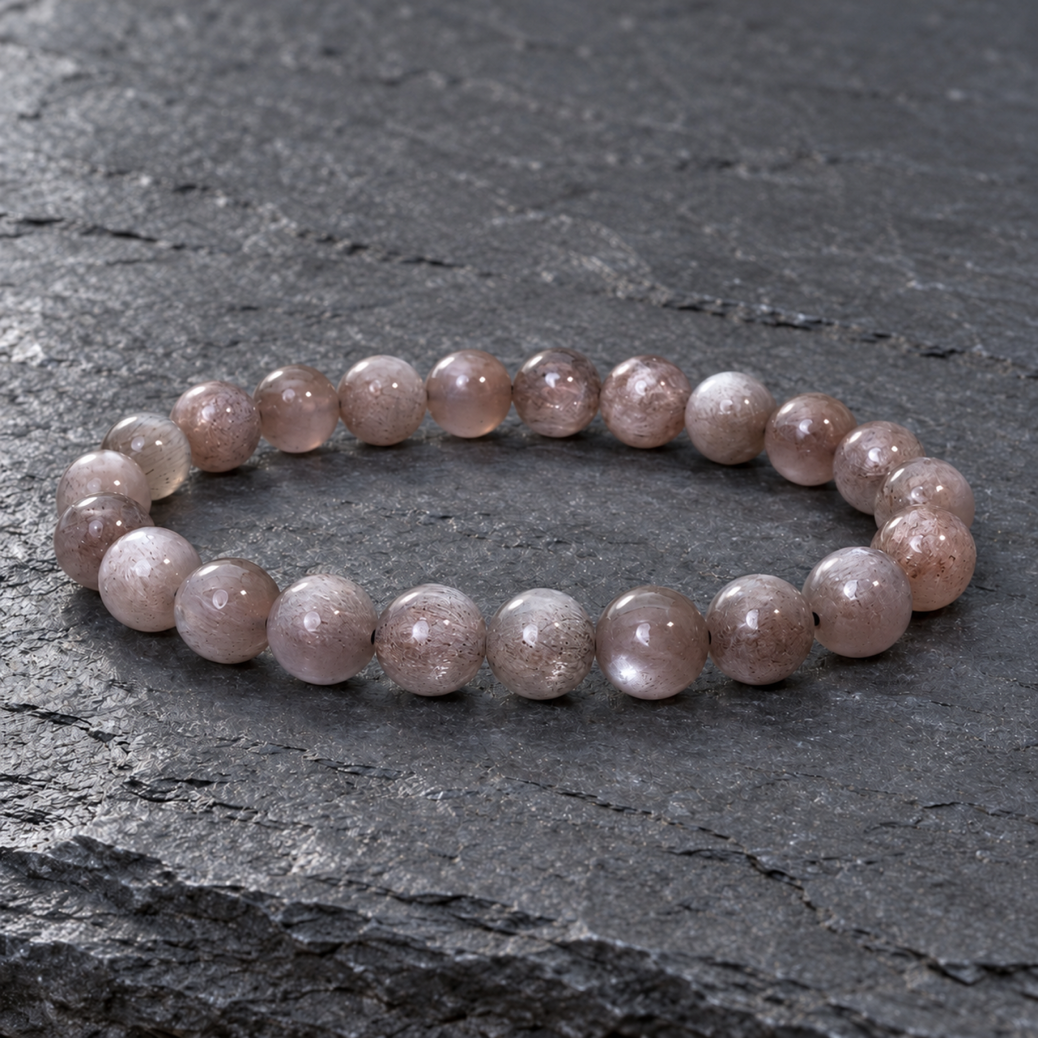 Skeletal Quartz Bracelet — side view