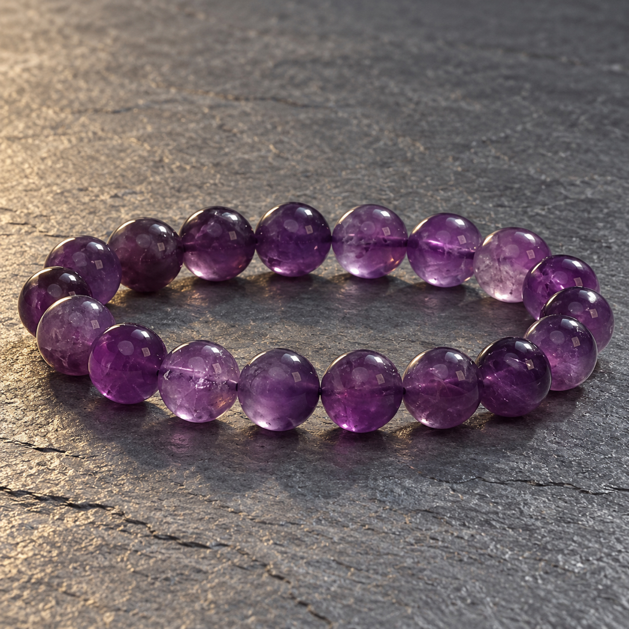 Amethyst Bracelet — side view