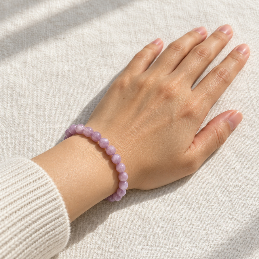 Kunzite Bracelet — on the wrist