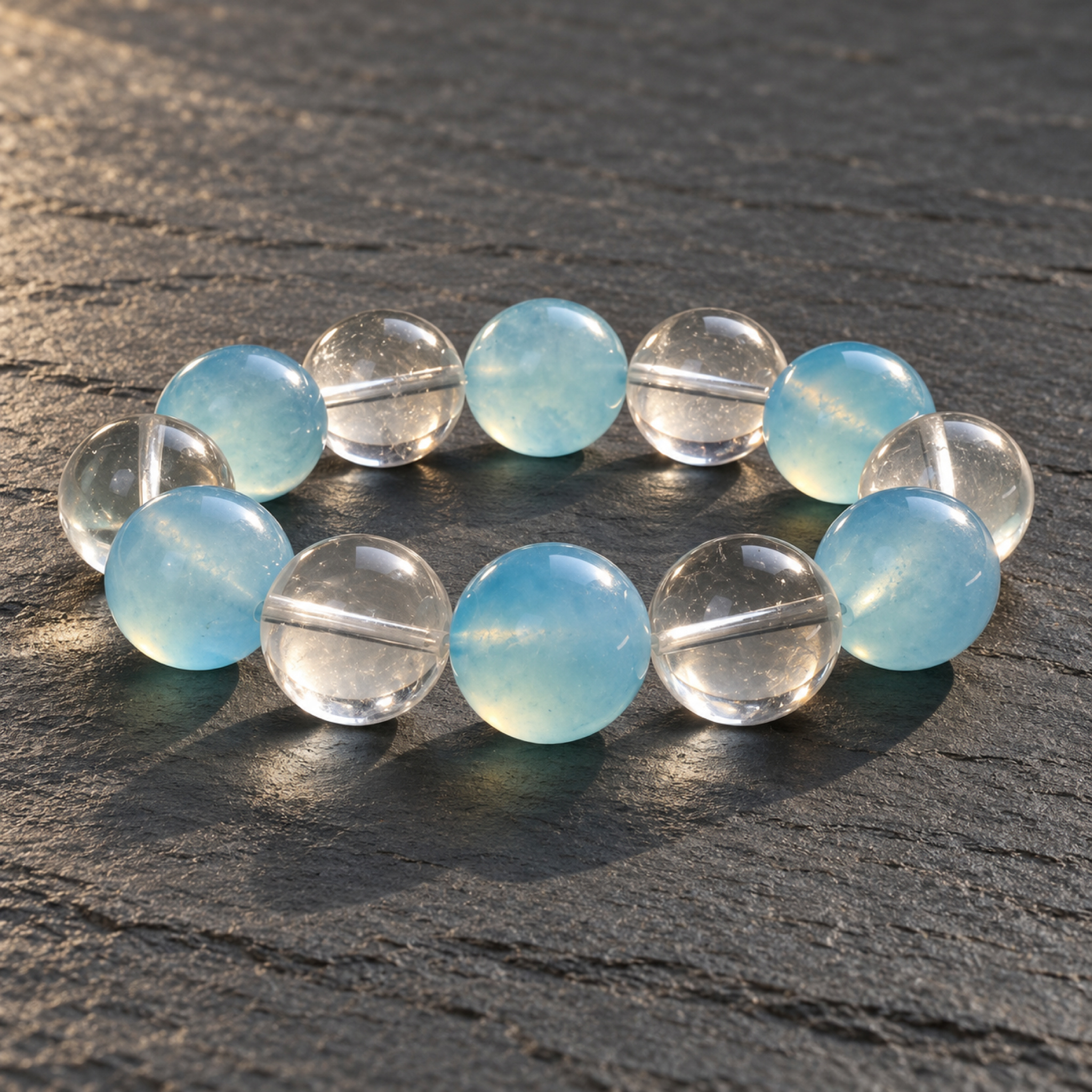 Aquamarine Bracelet — side view