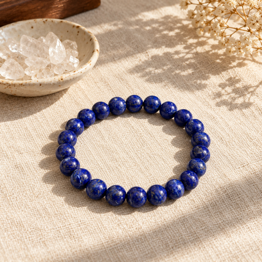 Lapis Lazuli Bracelet — styled scene