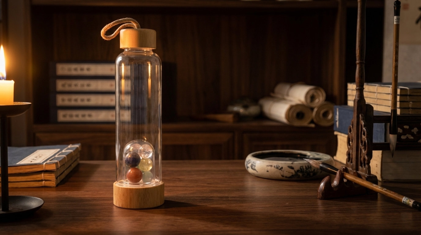 Stone Whisper — bottles in a Chinese study