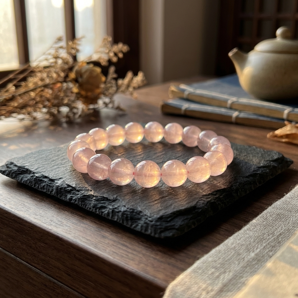 Rose Quartz Bracelet · 14mm