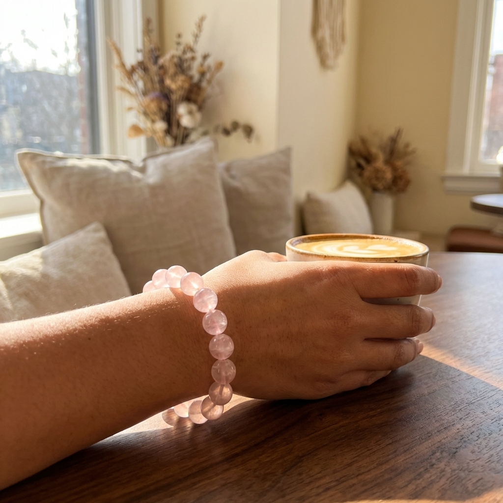 Rose Quartz Bracelet · 14mm