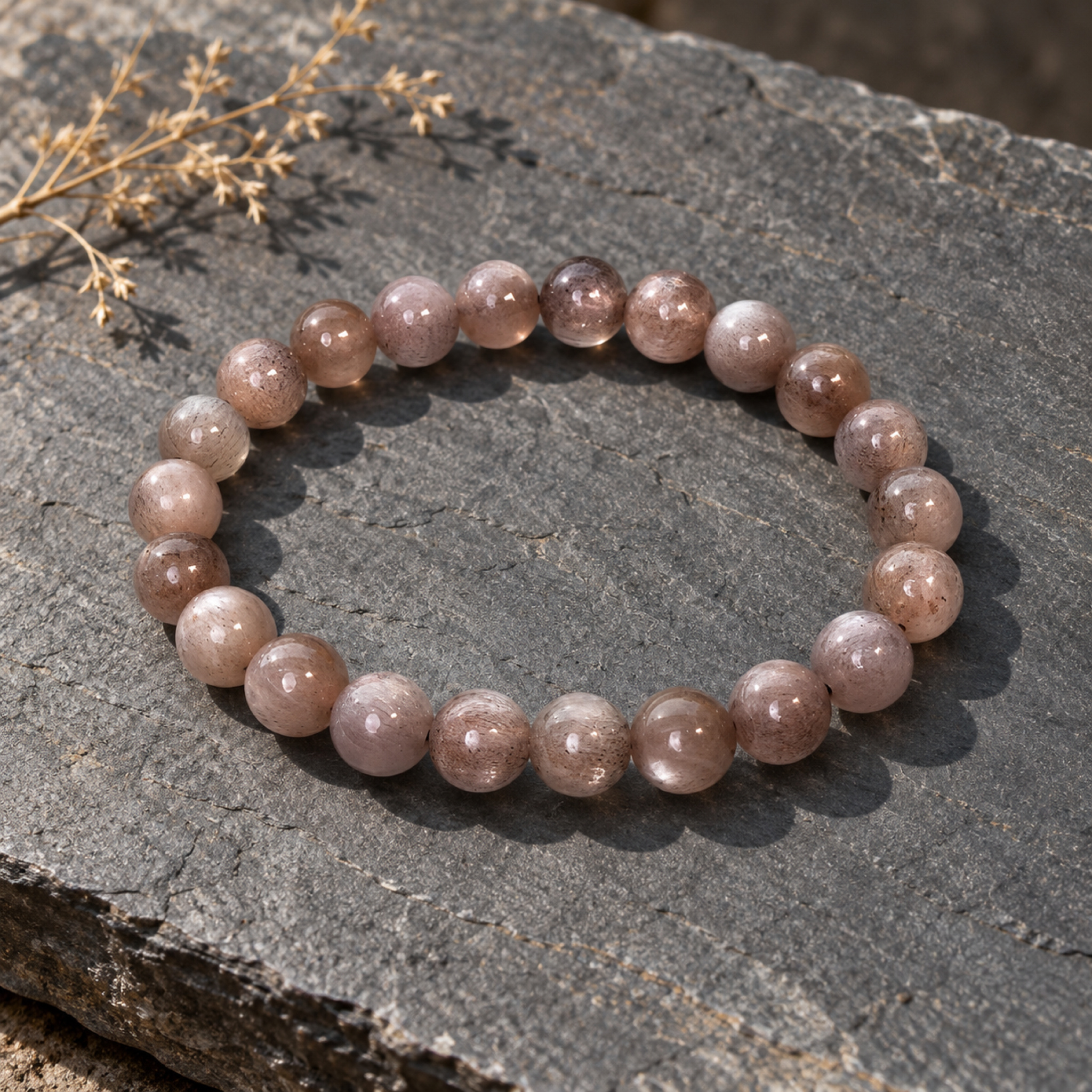 Skeletal Quartz Bracelet — styled scene