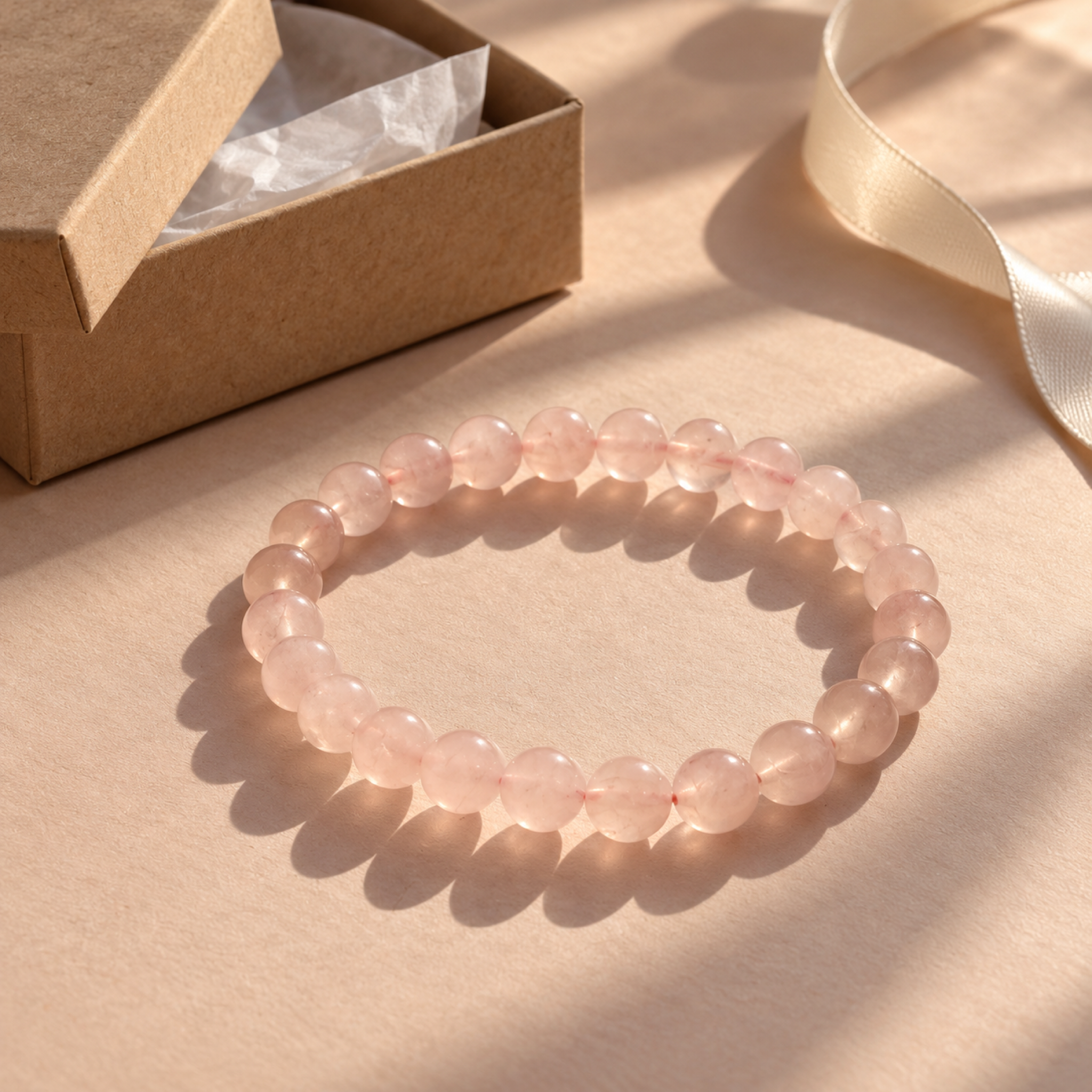 Pink Grapefruit Crystal Bracelet — styled scene