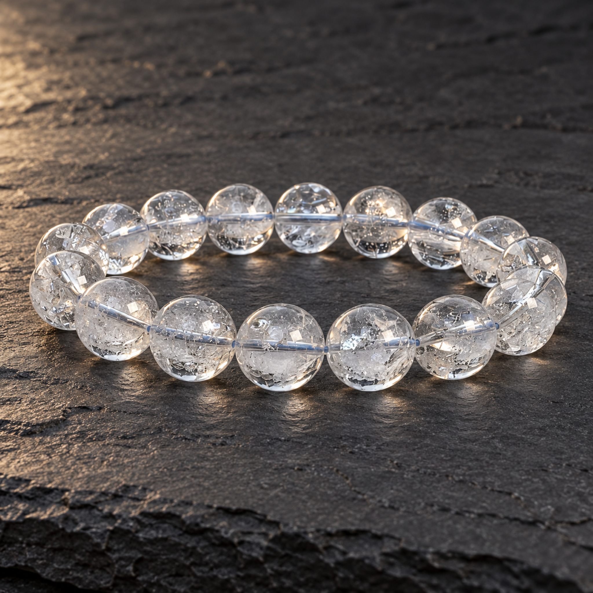 White Quartz Bracelet — side view