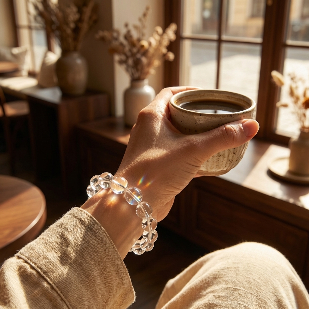 Clear Quartz Bracelet · 13mm