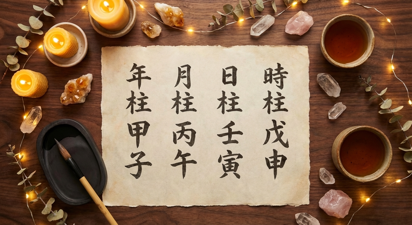 BaZi chart — four pillars