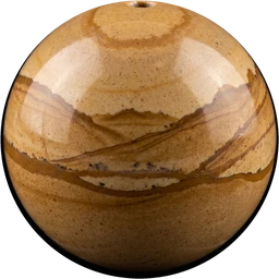 Polished Picture Jasper bead