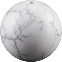 Polished Howlite bead