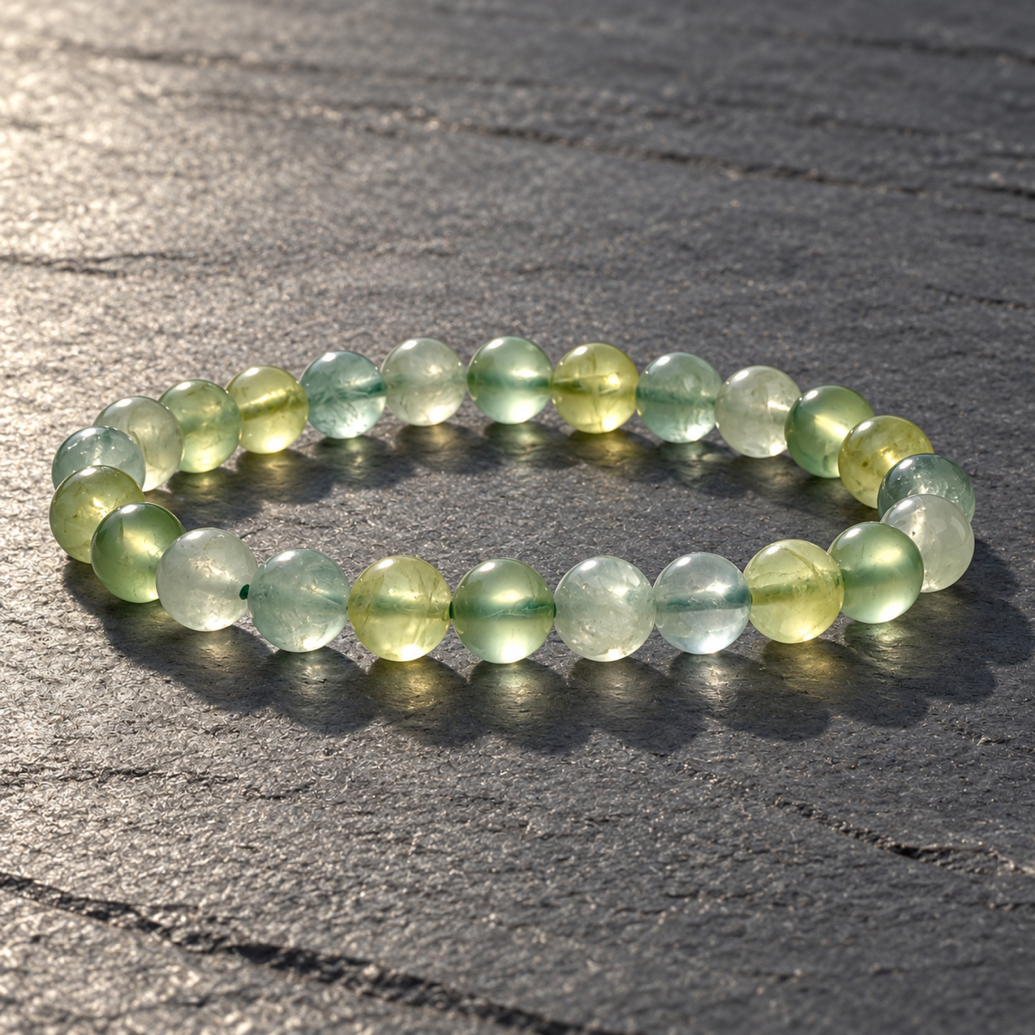 Prehnite Bracelet — side view
