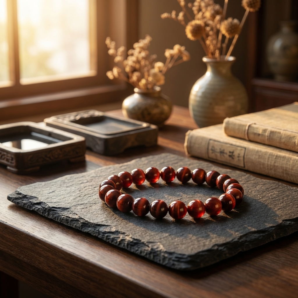 Red Tiger Eye Bracelet · 11mm