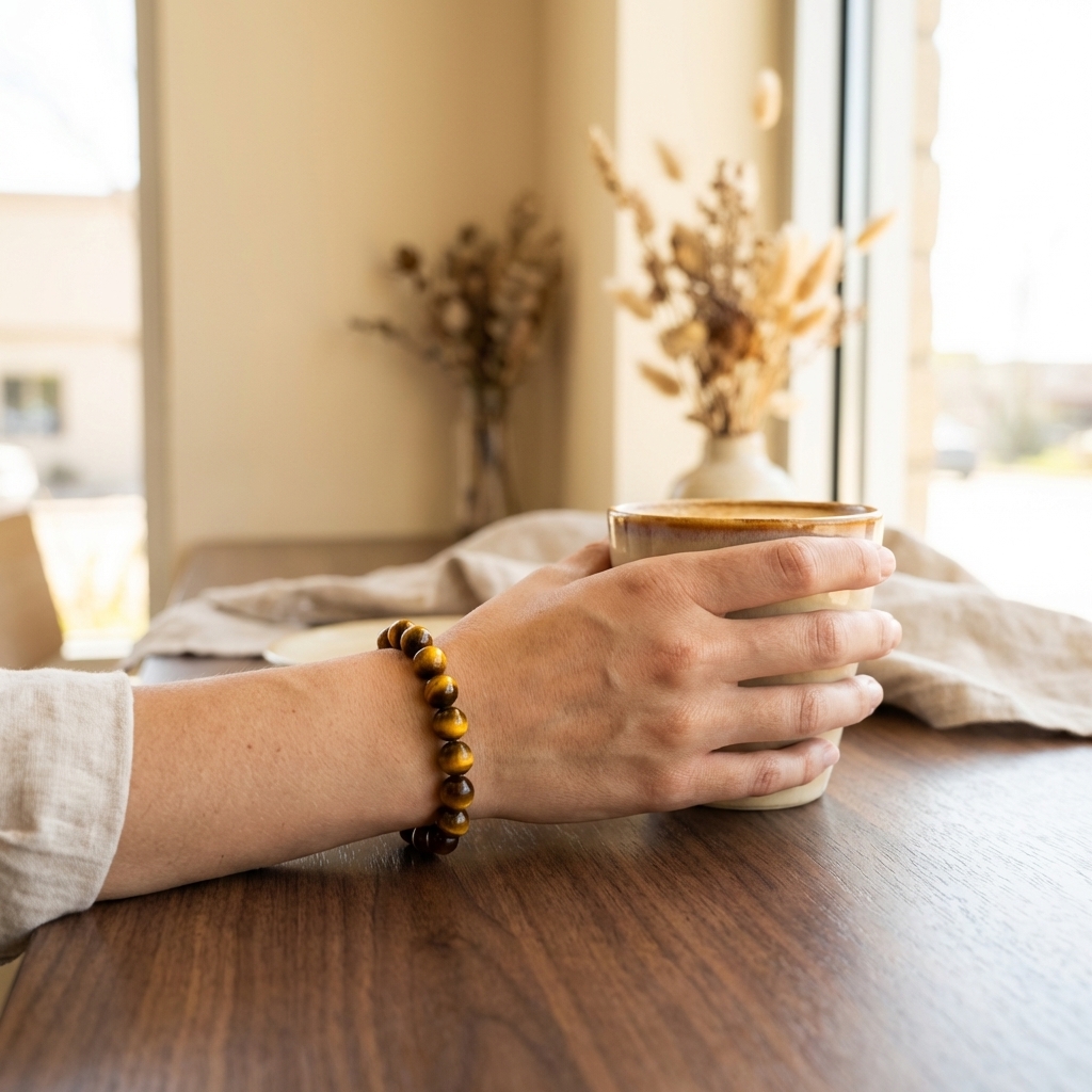 Yellow Tiger Eye Bracelet · 12mm