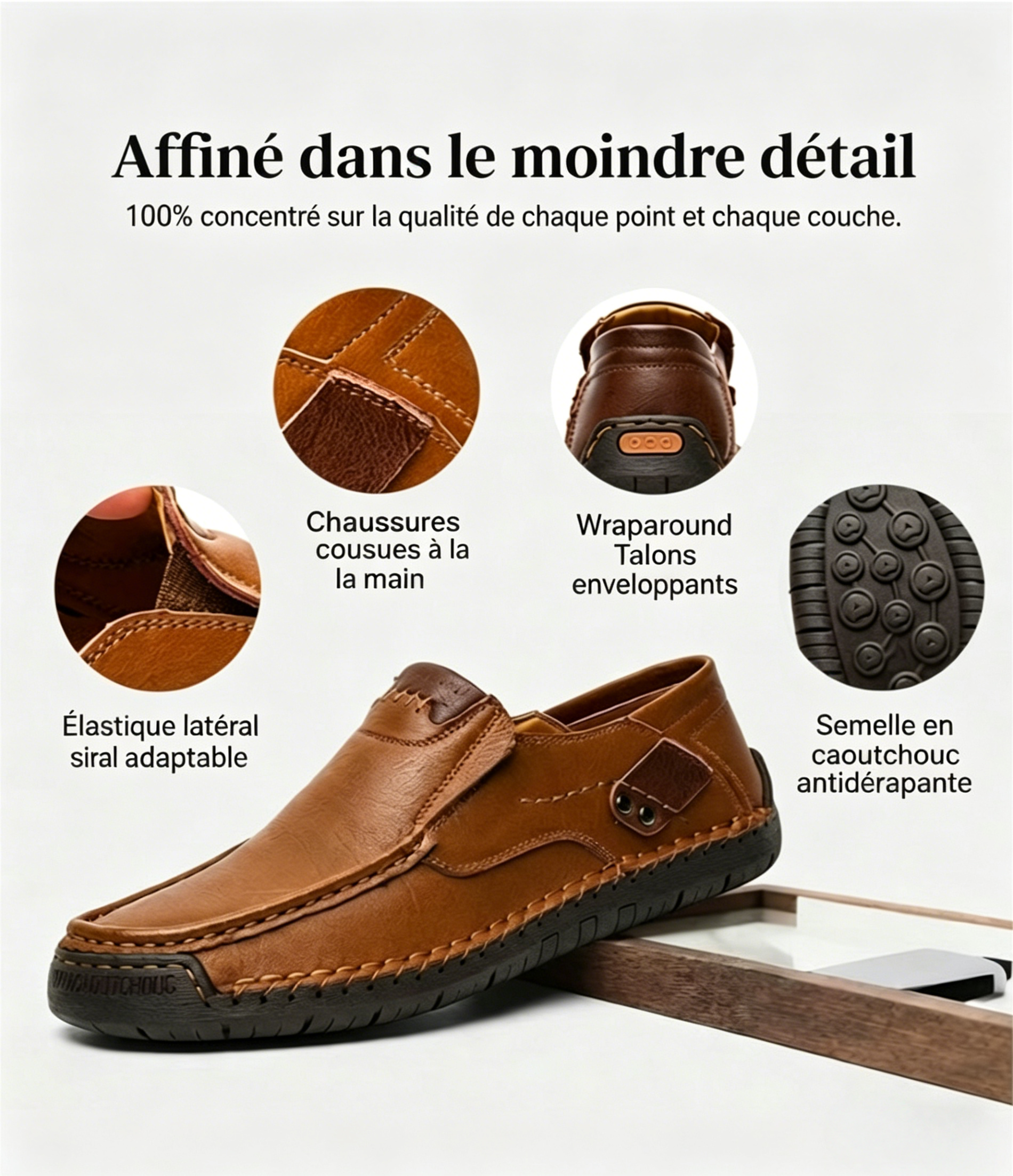 🔥 50% OFF ⏰ Classic Men’s Leather Shoes – Breathable Calfskin, Slip-On Comfort & Timeless Style! 👞✨