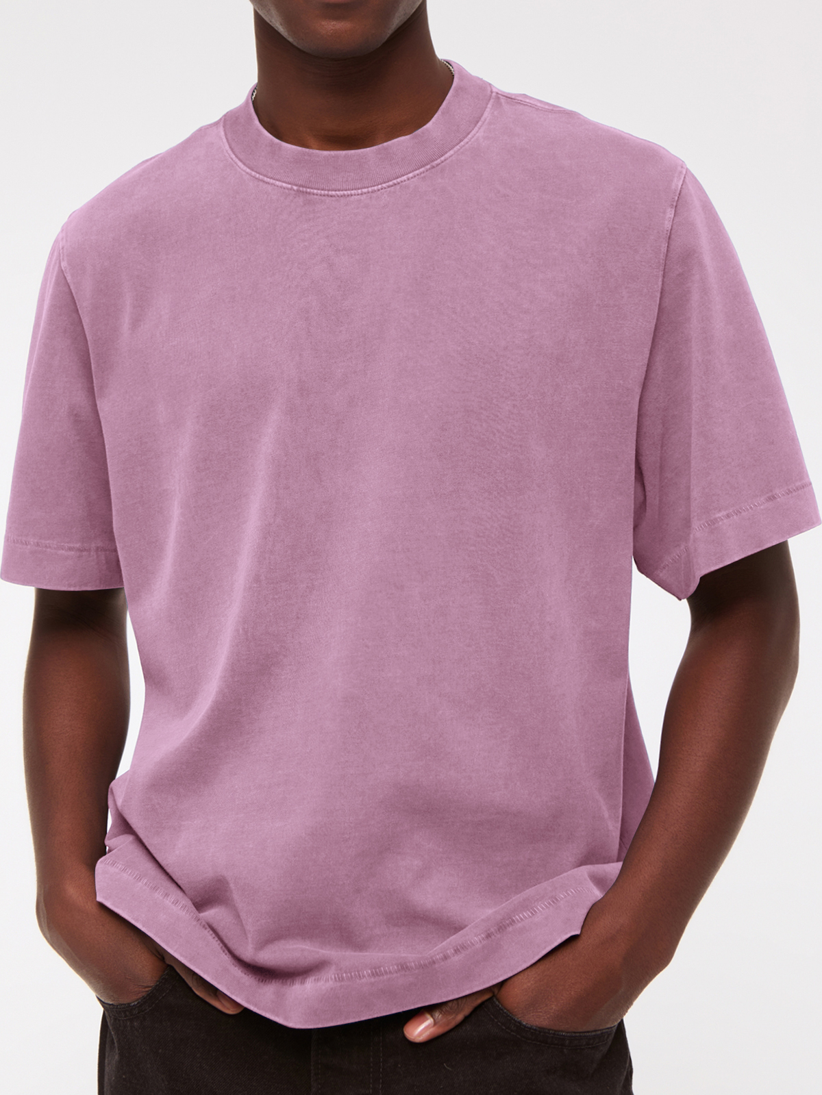 Men's 260g Pure Cotton Vintage Distressed Short-sleeved T-shirt