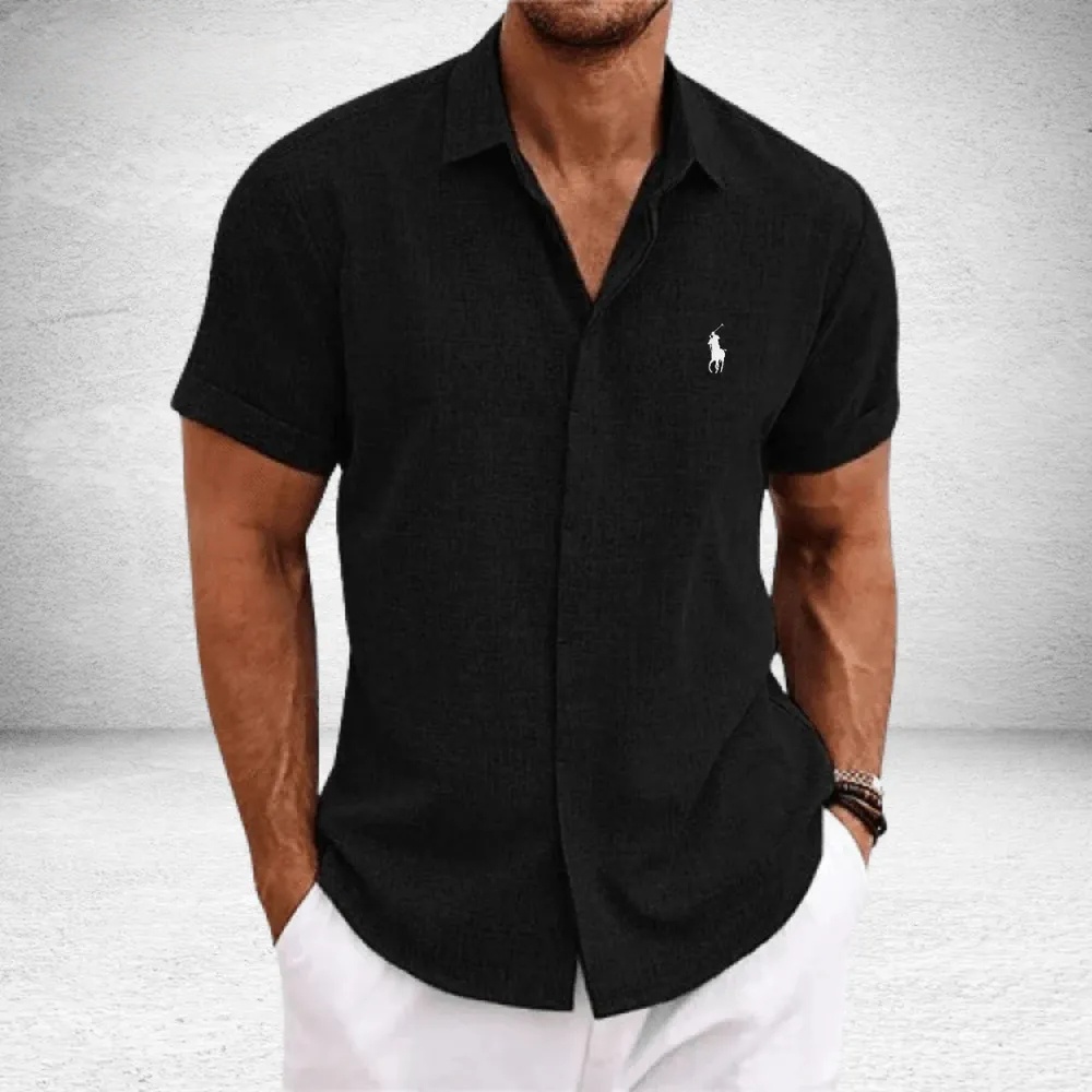 Camicia classica da uomo in lino e cotone – Eleganza leggera
