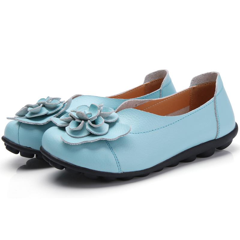 Women's Comfortable Leather Flat Shoes – Soft Sole & Everyday Support