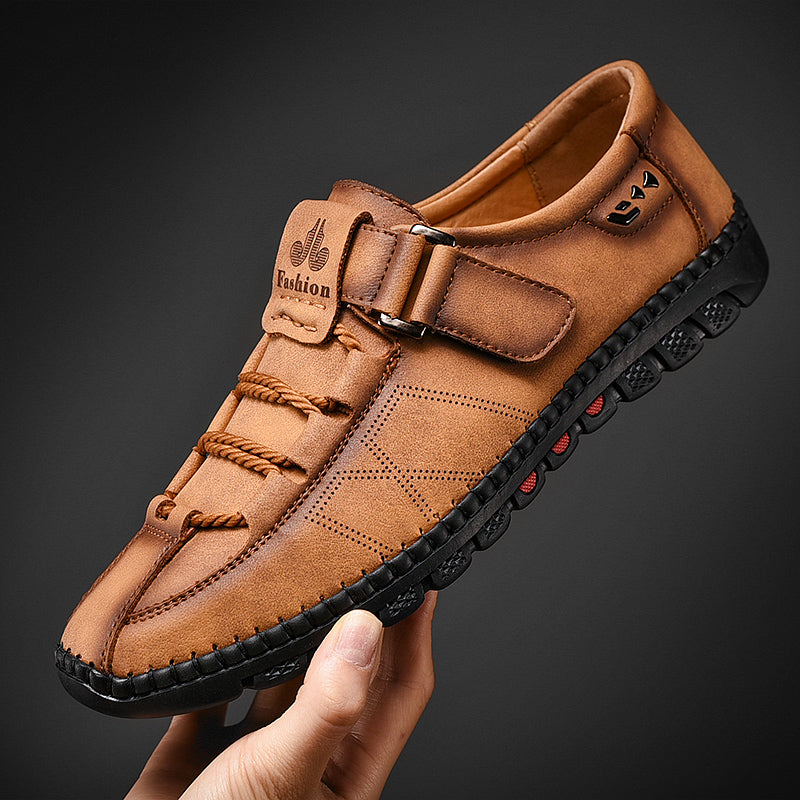 Men's Orthopedic Support Leather Shoes | "The No-Bend Shoe" | Wide Toe