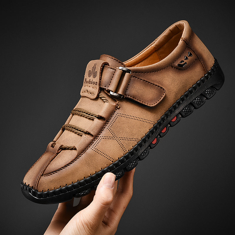 Men's Orthopedic Support Leather Shoes | "The No-Bend Shoe" | Wide Toe