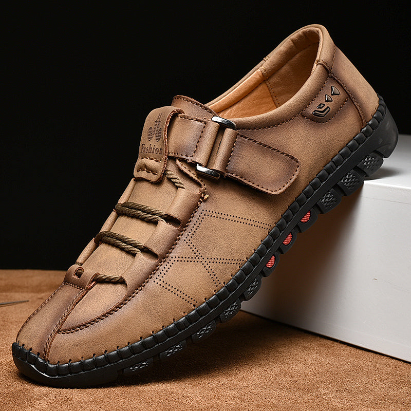 Men's Orthopedic Support Leather Shoes | "The No-Bend Shoe" | Wide Toe