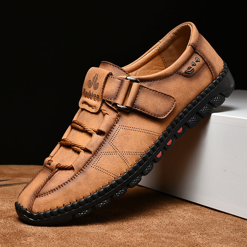 Men's Orthopedic Support Leather Shoes | "The No-Bend Shoe" | Wide Toe