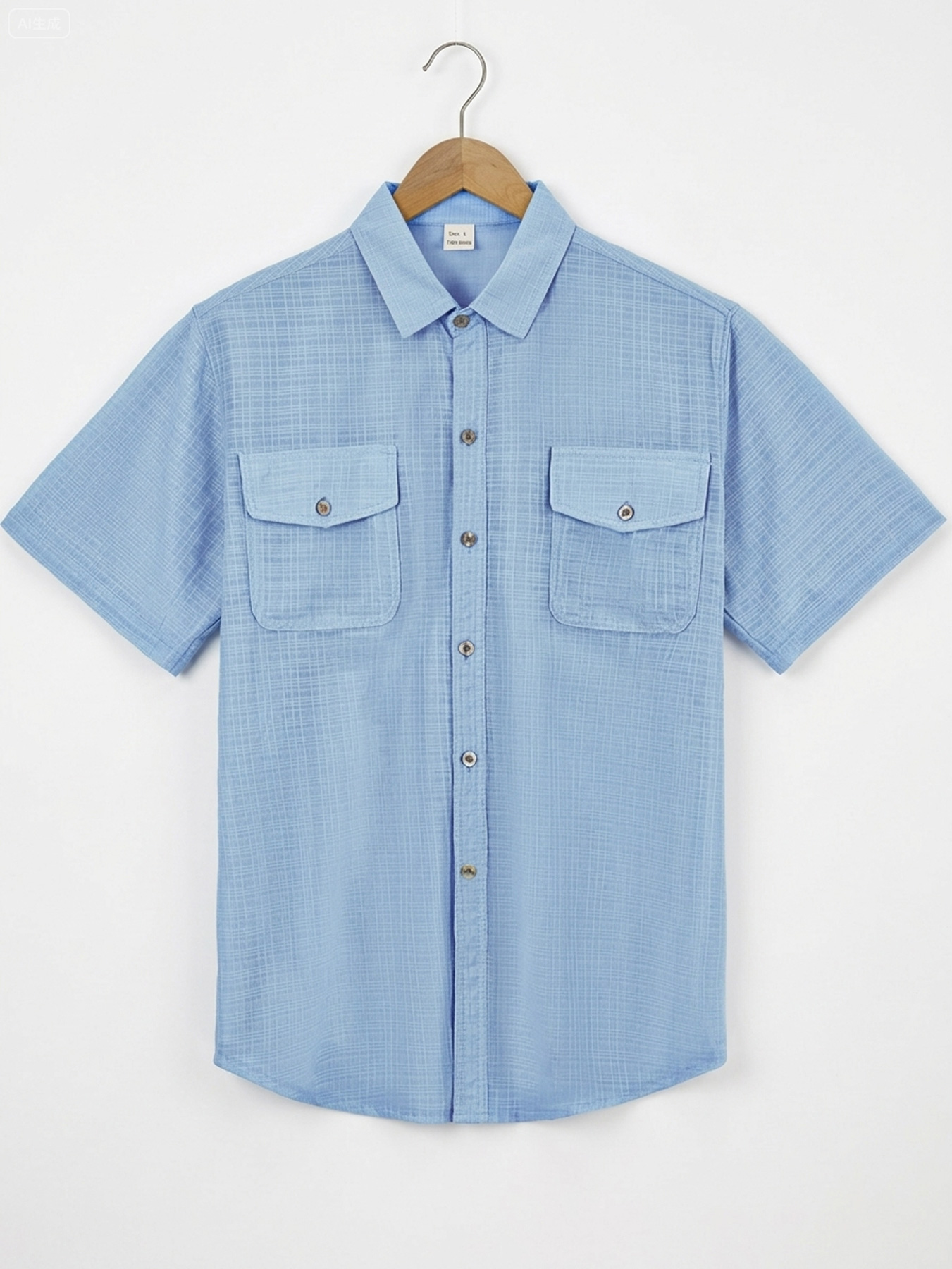 Men's Casual Bamboo-Style Linen Multi-Pocket Work Shirt
