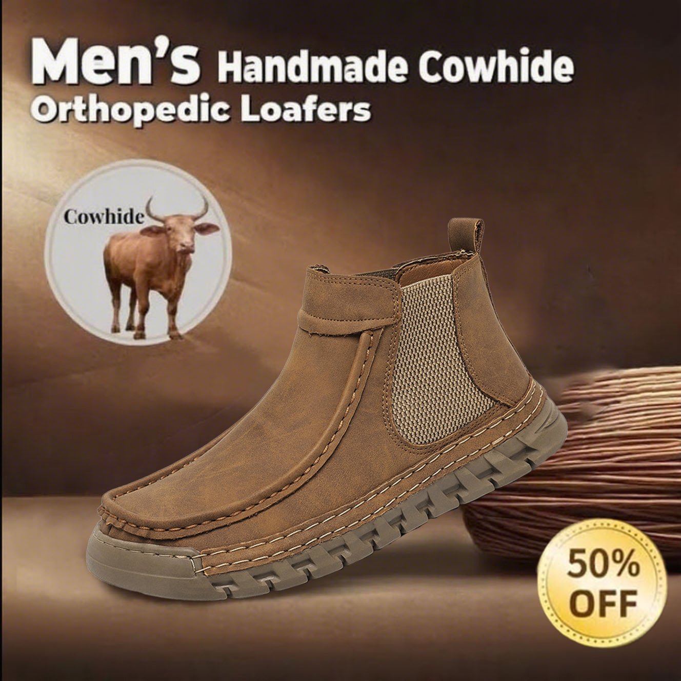 ⏰ 50% off -Women's handmade, non-slip, orthopedic shoes