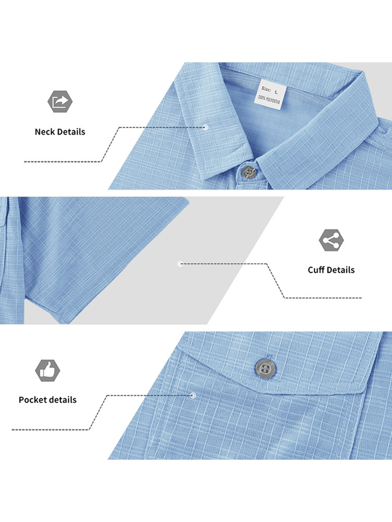 Men's Casual Bamboo-Style Linen Multi-Pocket Work Shirt