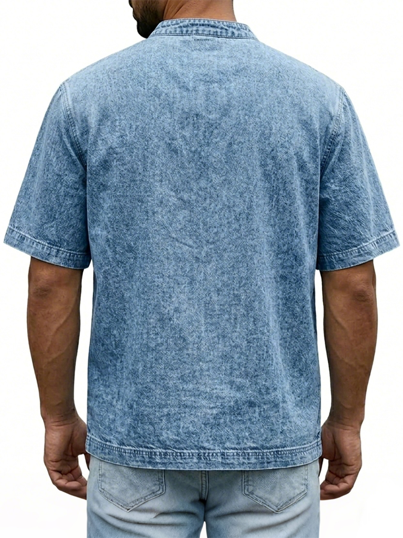 Men's Retro Pocket Casual Workwear Henley Shirt