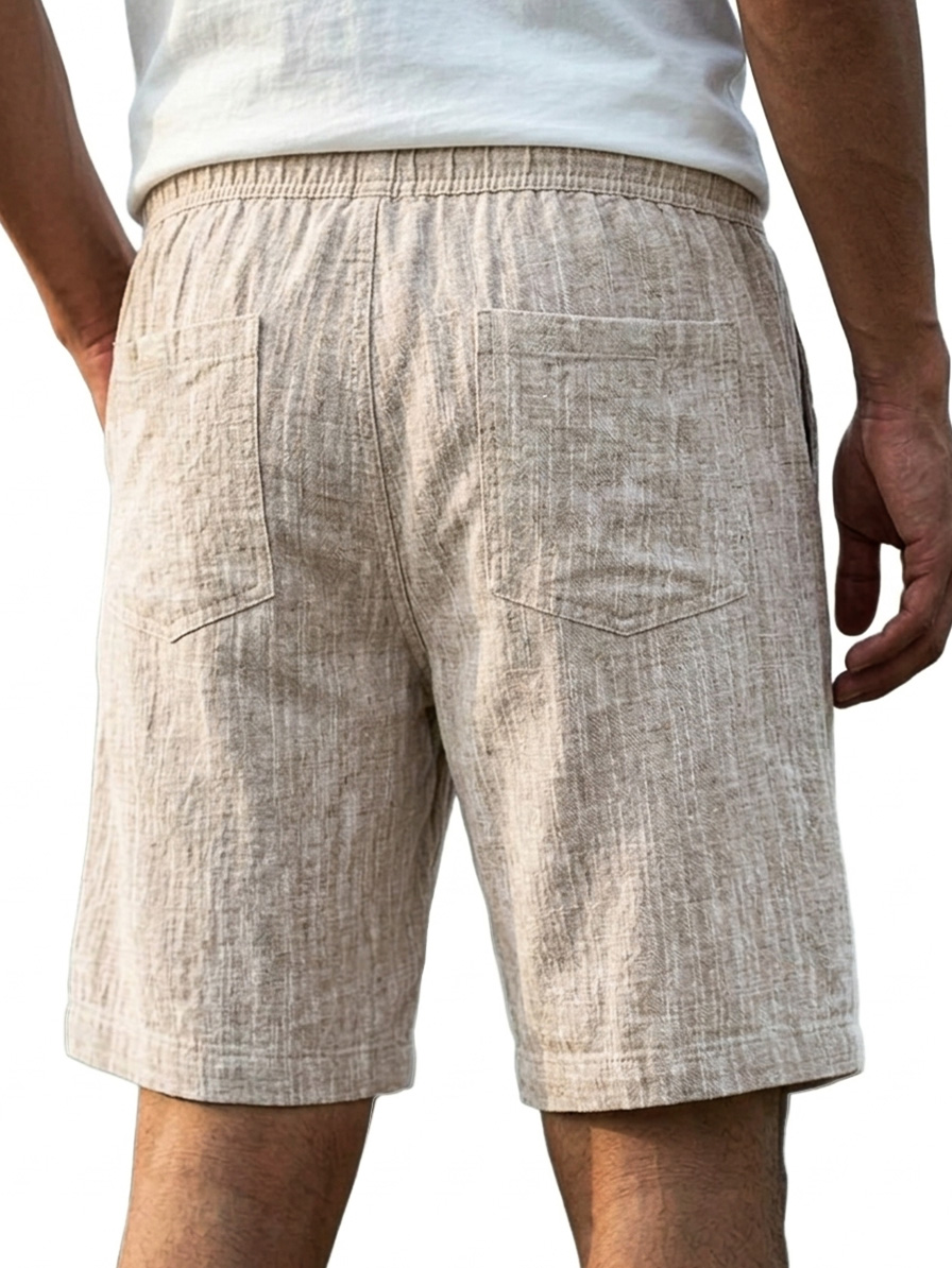 Men's Comfortable Cotton Linen Casual Loose Shorts