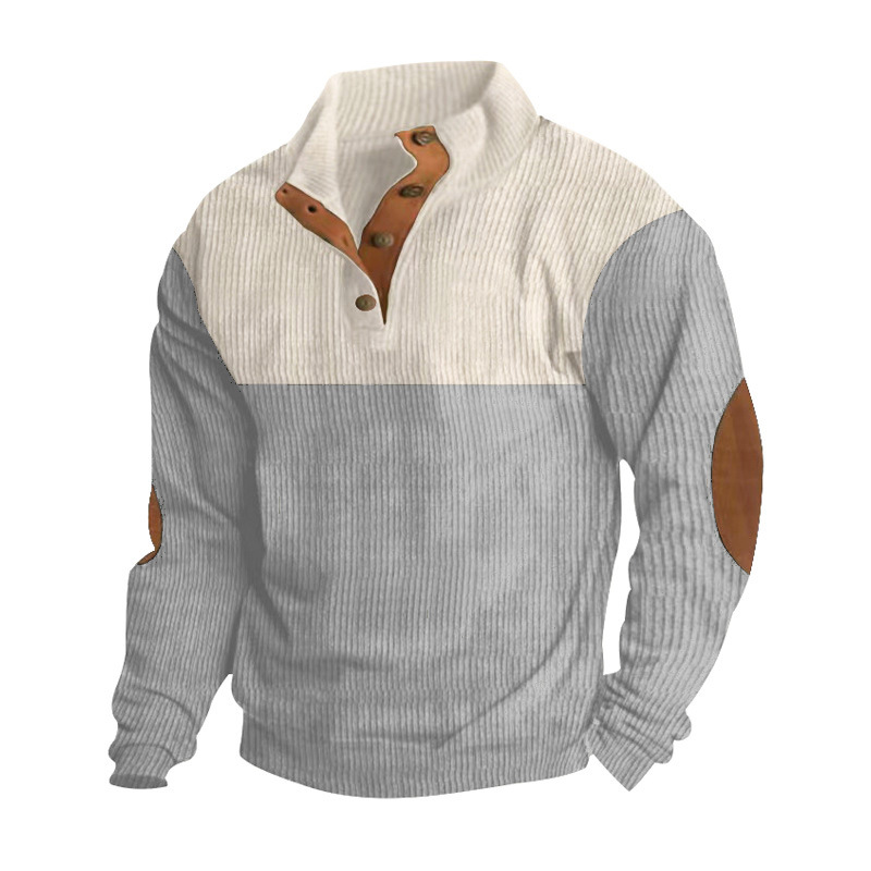 Elovard® Men's Outdoor Casual Stand-Collar Zip Sweatshirt — Comfortable All-Day Layer
