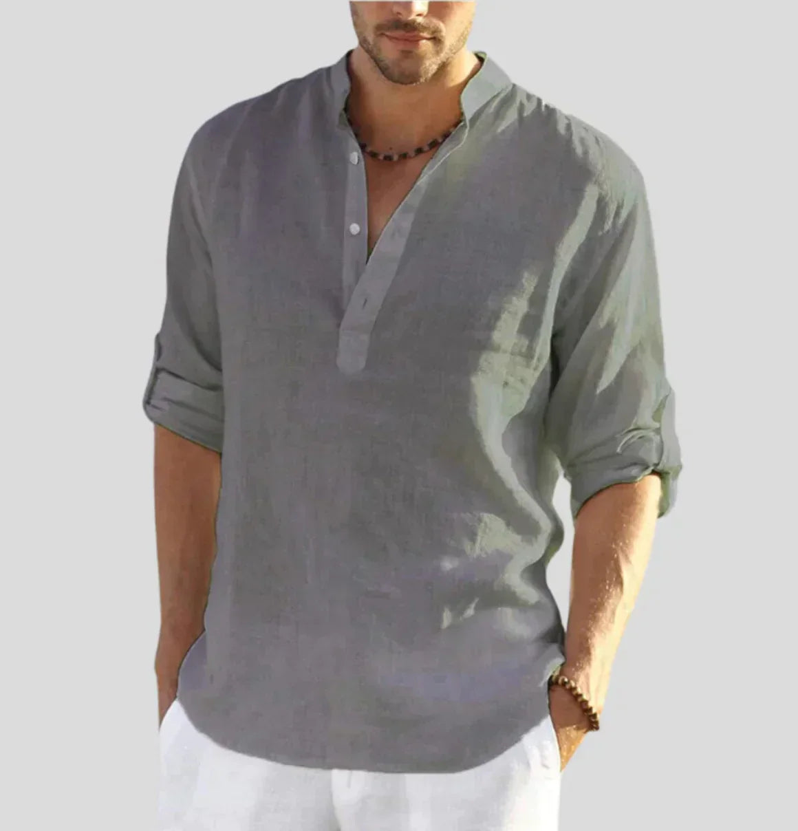 Mattia™ - Camicia da Uomo in Lino
