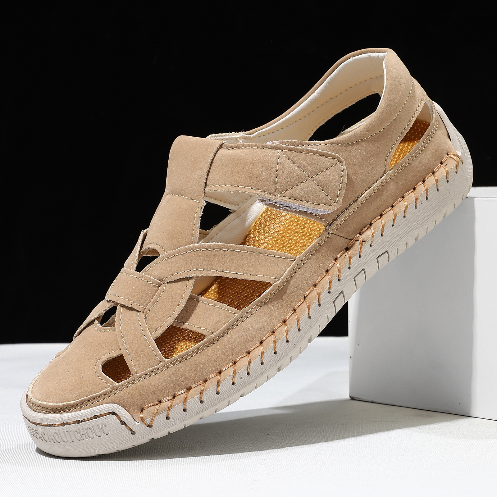 🎁LAST DAY 70% OFF🎁-Women’s Retro Orthopedic Leather Sandals: Soft Sole Walking Shoes with Corrective Arch Support & Adjustable Velcro Straps for All-Day Relief
