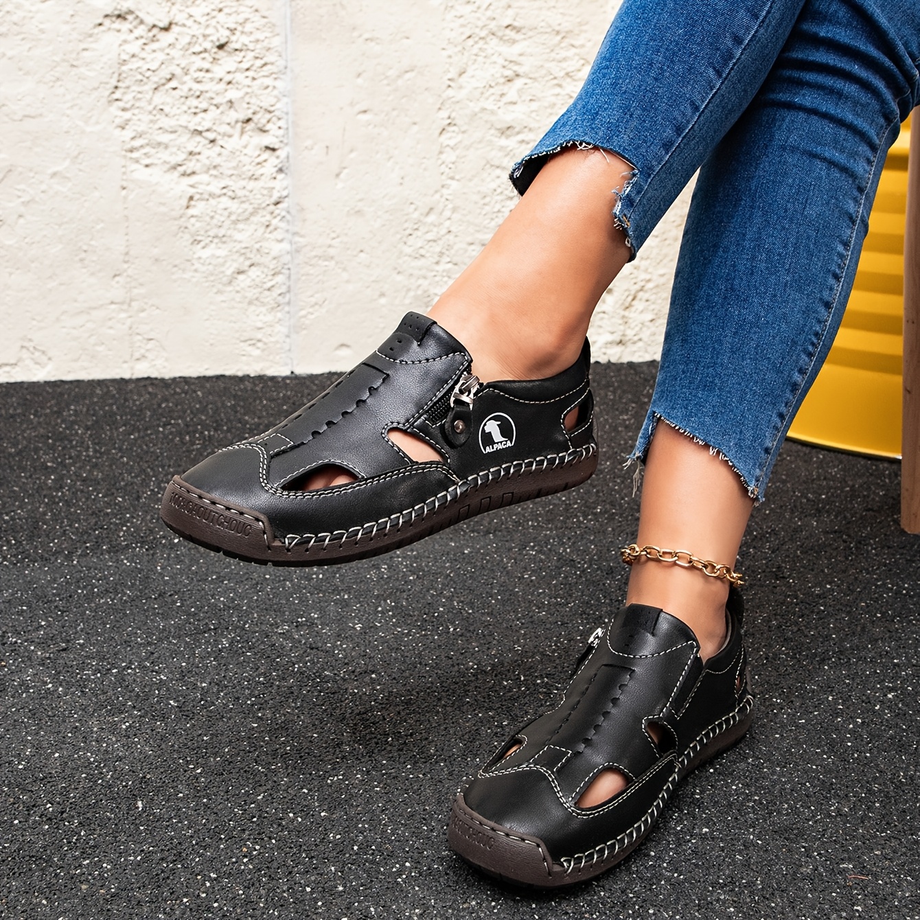 ⏰Limited Time 60% OFF - Premium Cowhide Slip-On Driving Shoes with Side Zipper