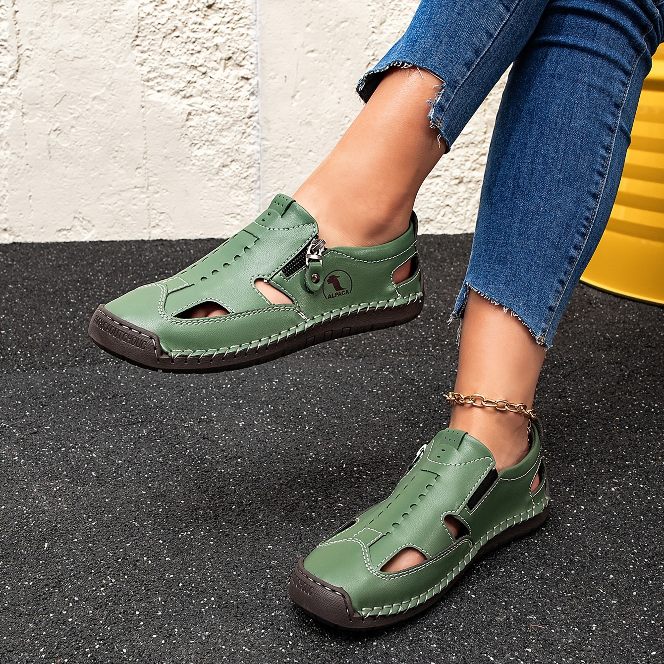 ⏰Limited Time 60% OFF - Premium Cowhide Slip-On Driving Shoes with Side Zipper