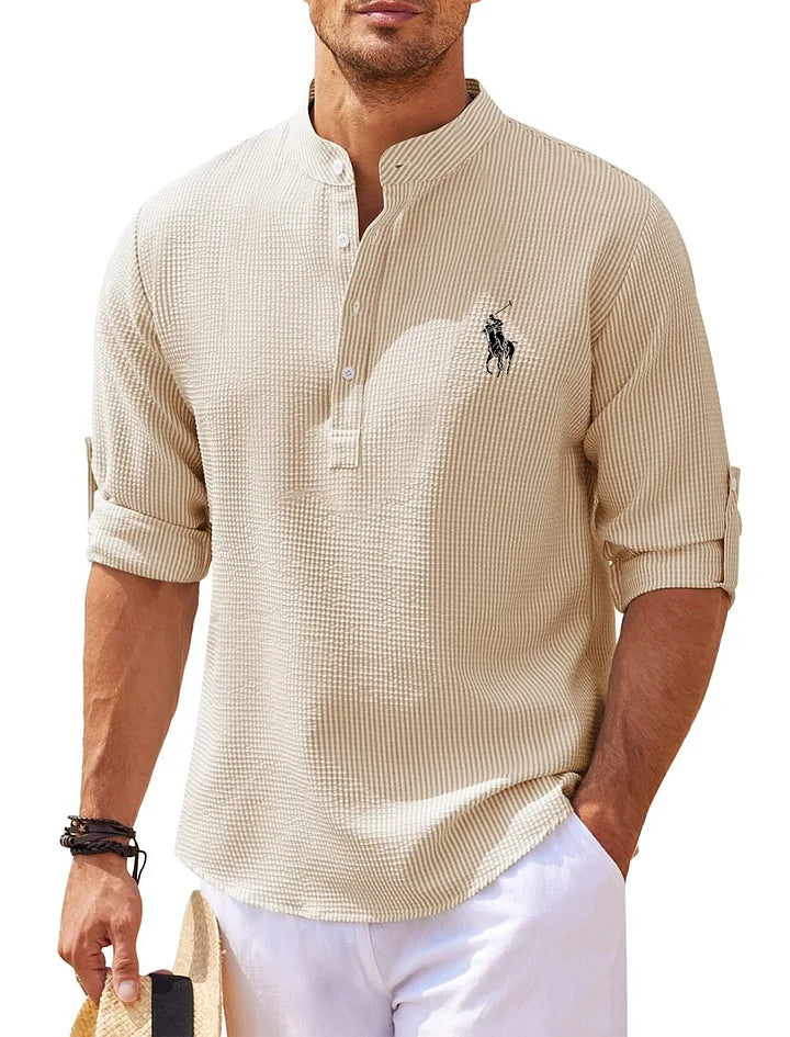 Comfort Style – Camicia Henley da Uomo Elegante