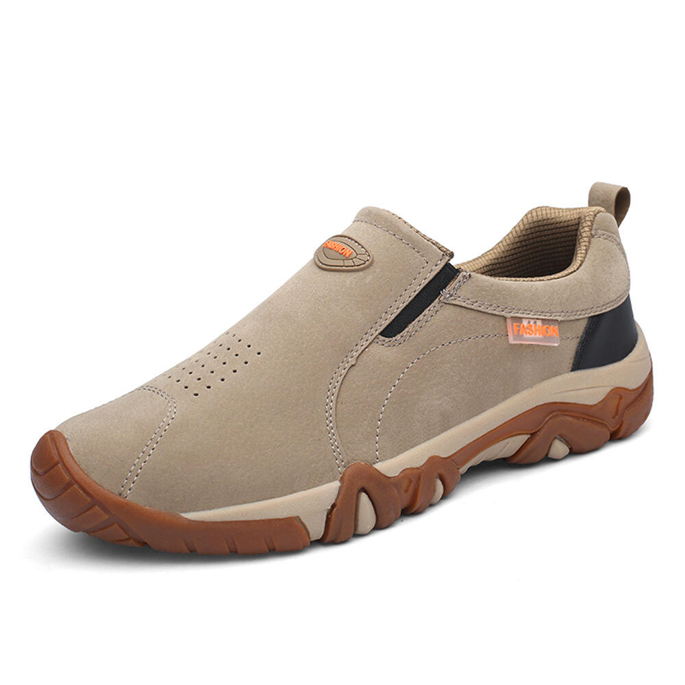 Last Day Promotion 69% OFF Men's Outdoor Comfy Walking Slip-On Shoes Shoes, Comfortable Hiking Leather Sneakers